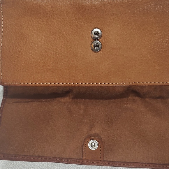 Brown Colorful Front Leather Wallet Snap Front Closure with Coin Zipper - Picture 7 of 7